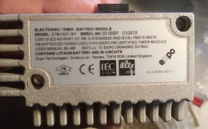  EXPO ETM-IS31-001計(jì)時器電池組